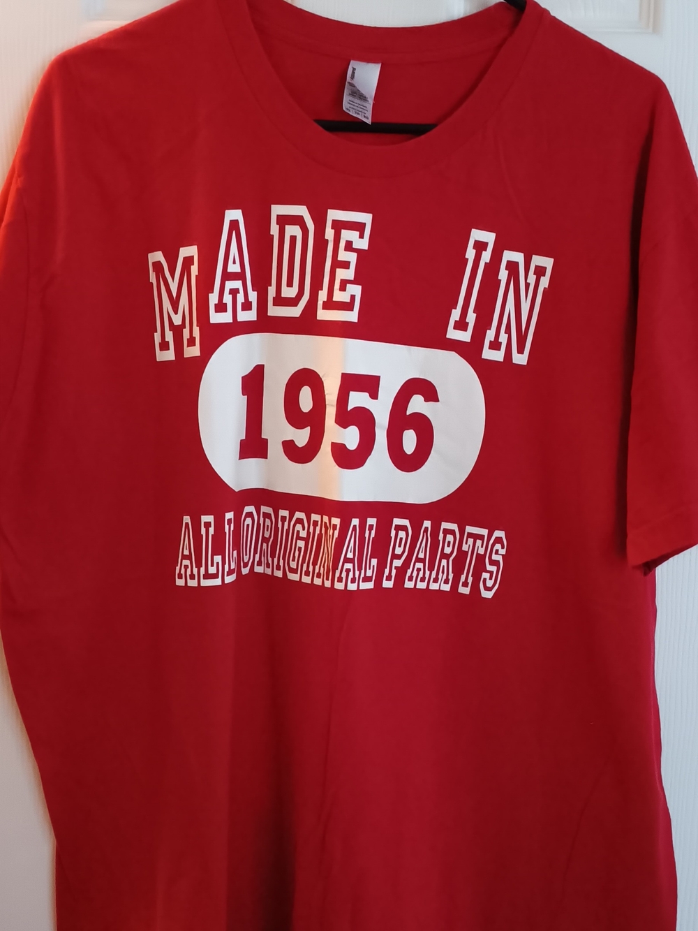 American Apparel Red Short Sleeve Tee with White Graphic